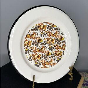 Vintage Enameled metal plate